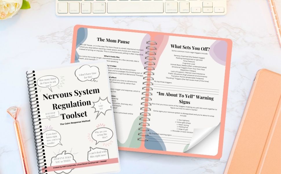 Nervous System Regulation Toolkit- CBT Style Tools to Help Overstimulated Moms Stop Yelling At Your Children