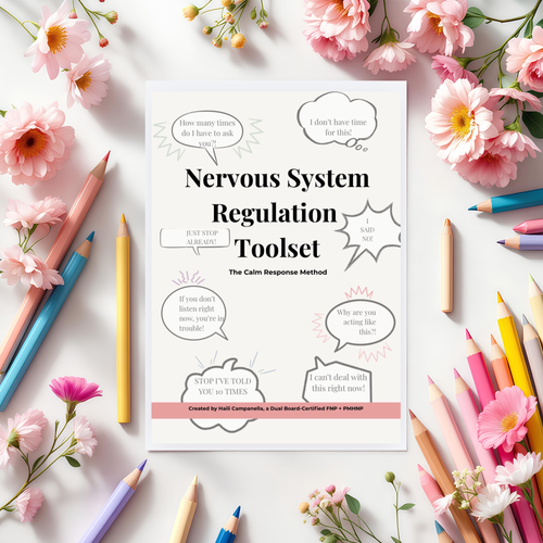 Nervous System Regulation Toolkit- CBT Style Tools to Help Overstimulated Moms Stop Yelling At Your Children